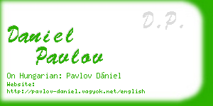daniel pavlov business card
